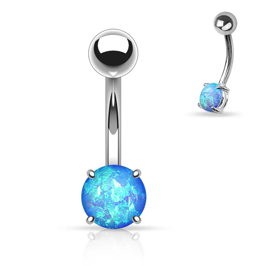 Sabella Prong Opal Belly Ring