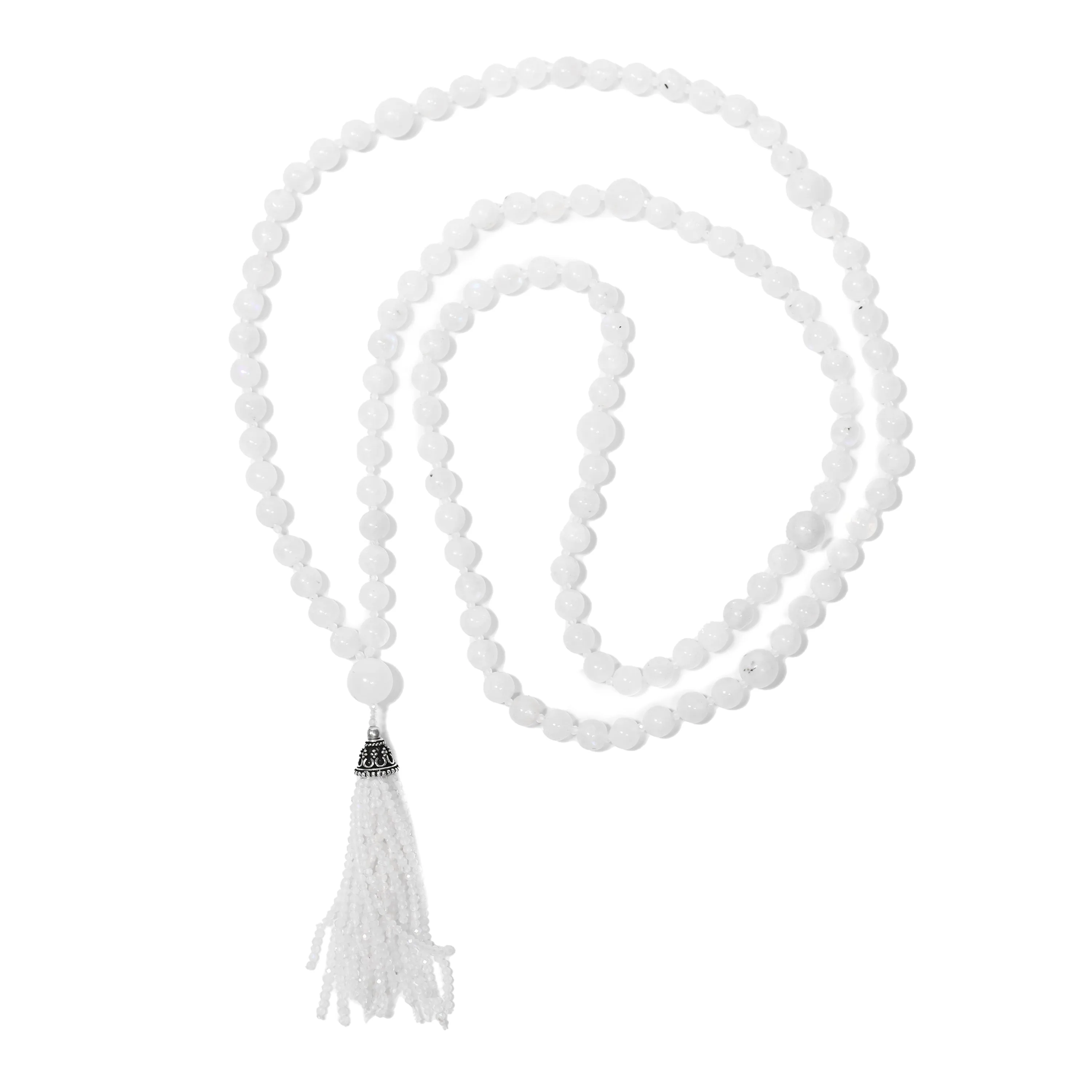 Semi Precious Rainbow Moonstone Mala