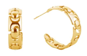 SJE310492 14K Link Post Hoop Earrings