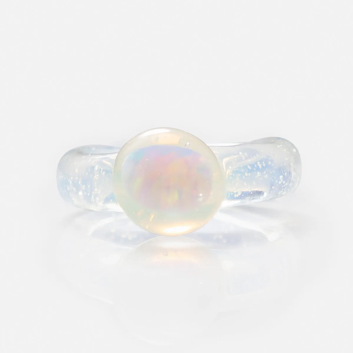 Small Opal Glass Ring