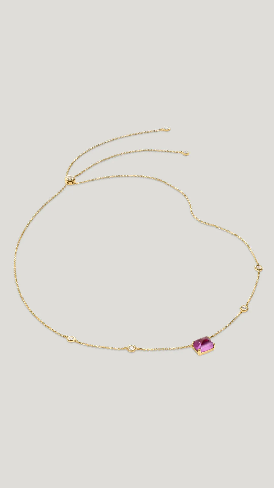 Sugarloaf Necklace Light Pink Gold Vermeil