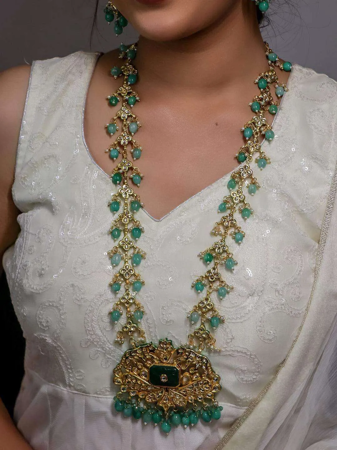 Tiger Motif Kundan Haar