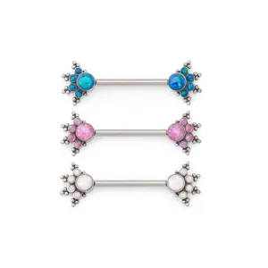 Tilum 14g Opal Burst Nipple Barbell - Price Per 1