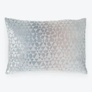 Triangles Velvet Pillow, Moonstone