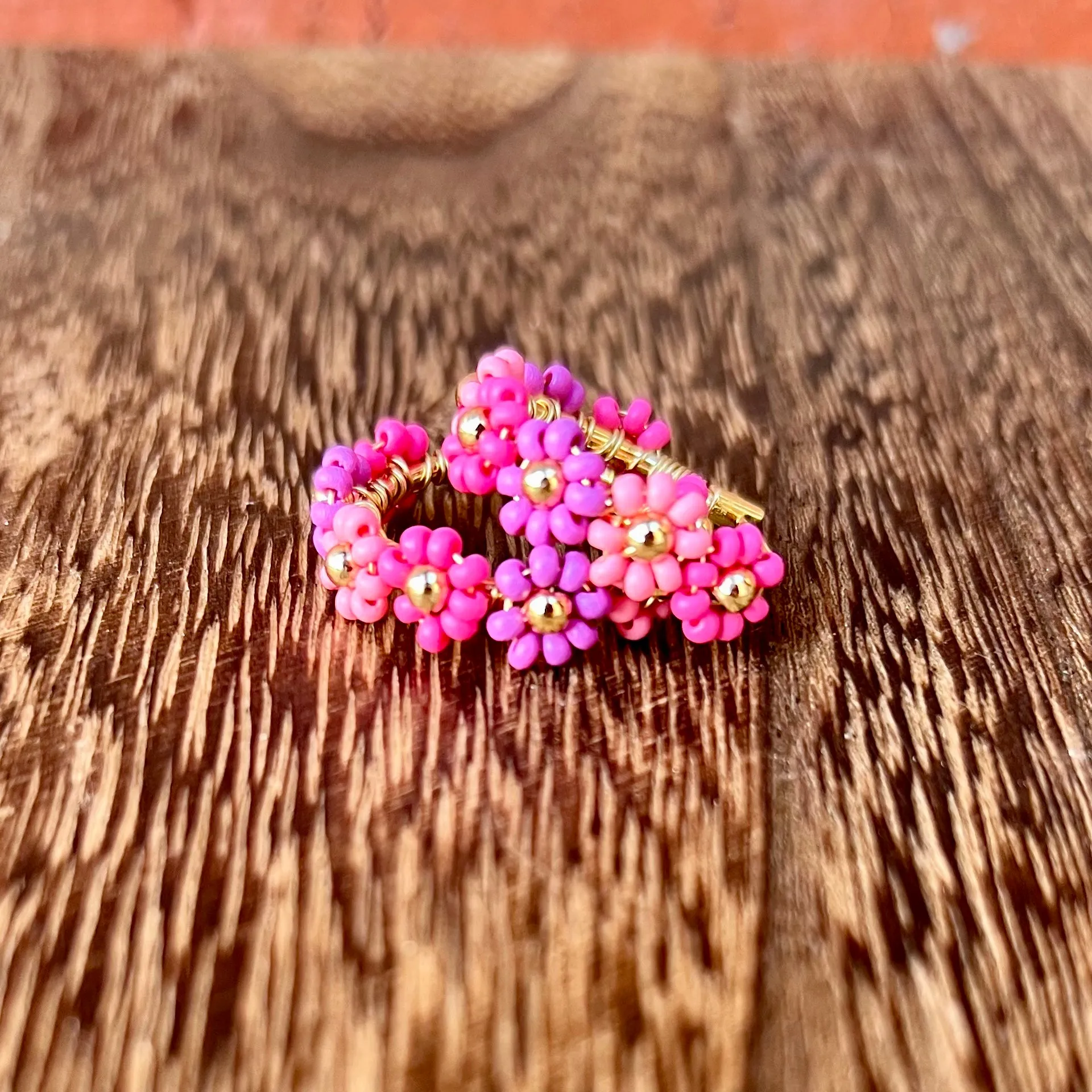 Valentine’s - Beaded Daisy Hoopies