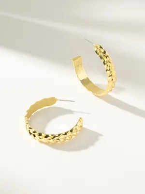 Vine Hoop Earrings