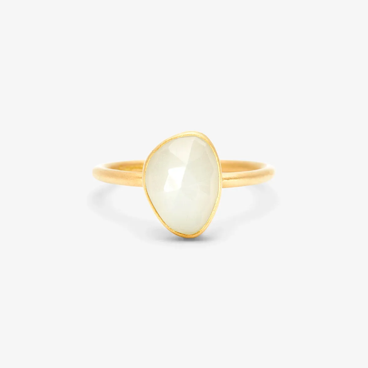 WMR4-OOAK | 2.06 Carat One-of-a-Kind Rose Cut White Moonstone Ring