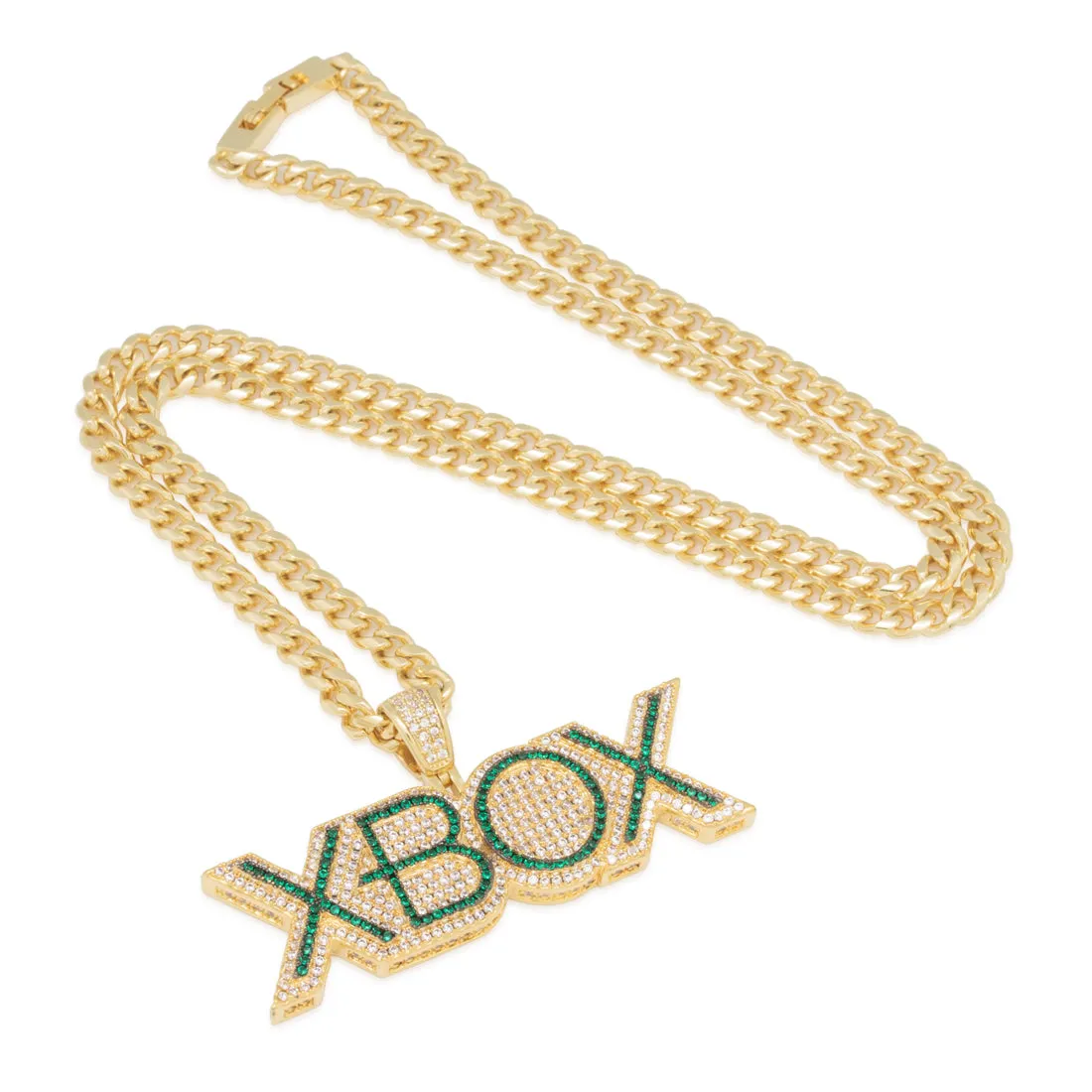 Xbox x King Ice - Emerald Xbox Logo Necklace