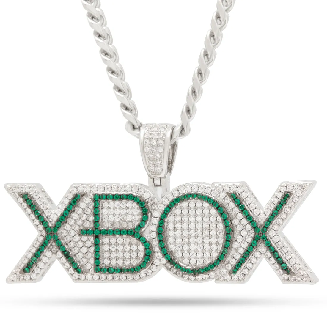 Xbox x King Ice - Emerald Xbox Logo Necklace